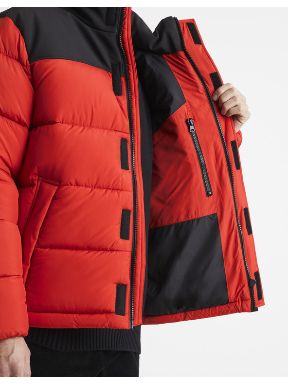 Celio Rote gesteppte Winterjacke Celio Vuelectra