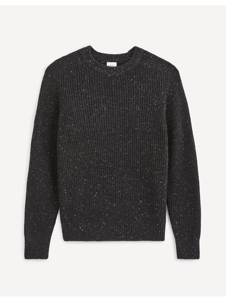 Celio Schwarz gestromter Herrenpullover Celio