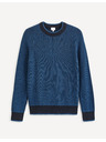 Celio Schwarz-blauer Herren-Wollmischpullover Celio