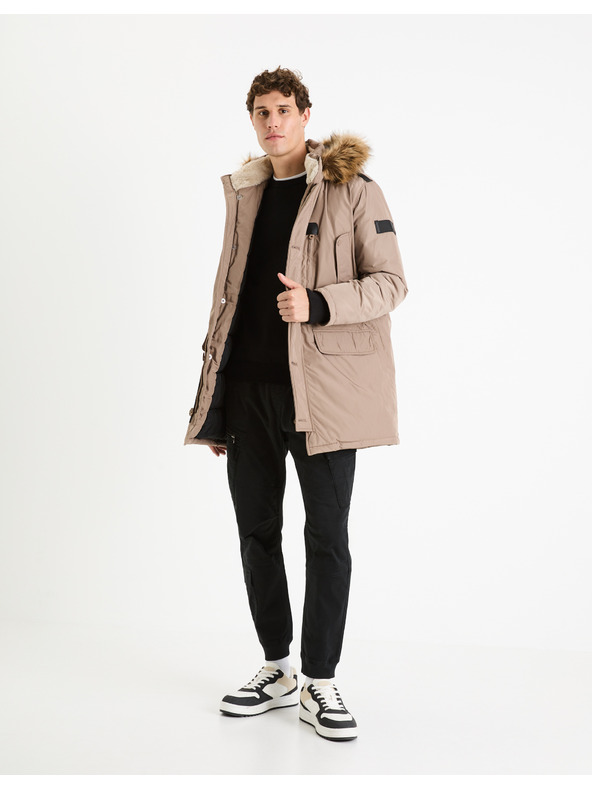 Celio Schwarzer Herren-Wollpullover Celio