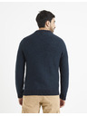 Celio Dunkelblauer gemusterter Herren Celio Vecountry Pullover