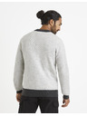 Celio Hellgrauer gemusterter Herrenpullover von Celio