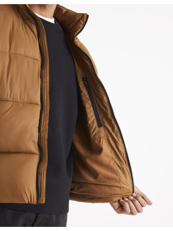 Celio Braune Herren-Steppwinterjacke Celio Vusun