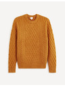 Celio Orangefarbener Herren-Strickpullover Celio Veceltic
