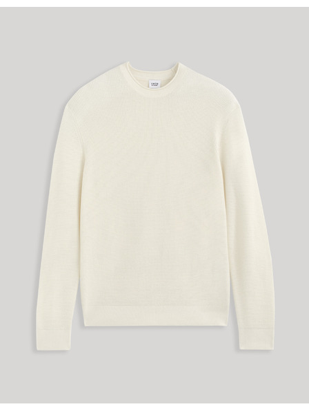 Celio Cremefarbener Celio Cewaffle Pullover für Herren