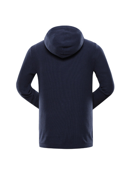 NAX Dunkelblauer Herrenpullover mit Kapuze NAX Polin