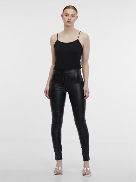 Orsay Schwarze Damen Kunstlederhose ORSAY