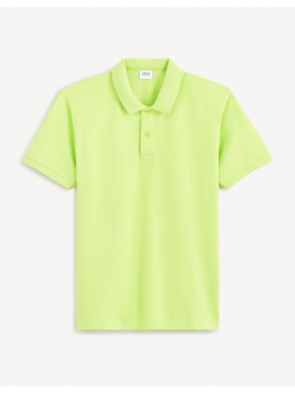Celio Hellgrünes Herren-Polohemd Celio Teone