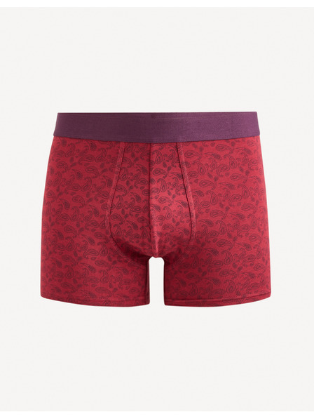Celio Rote Herren gemusterte Boxershorts Celio Fipaisle