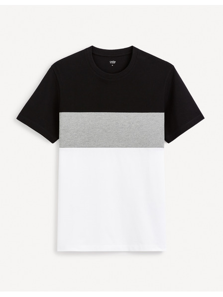 Celio Weißes und schwarzes Herrenhemd Celio Febloc