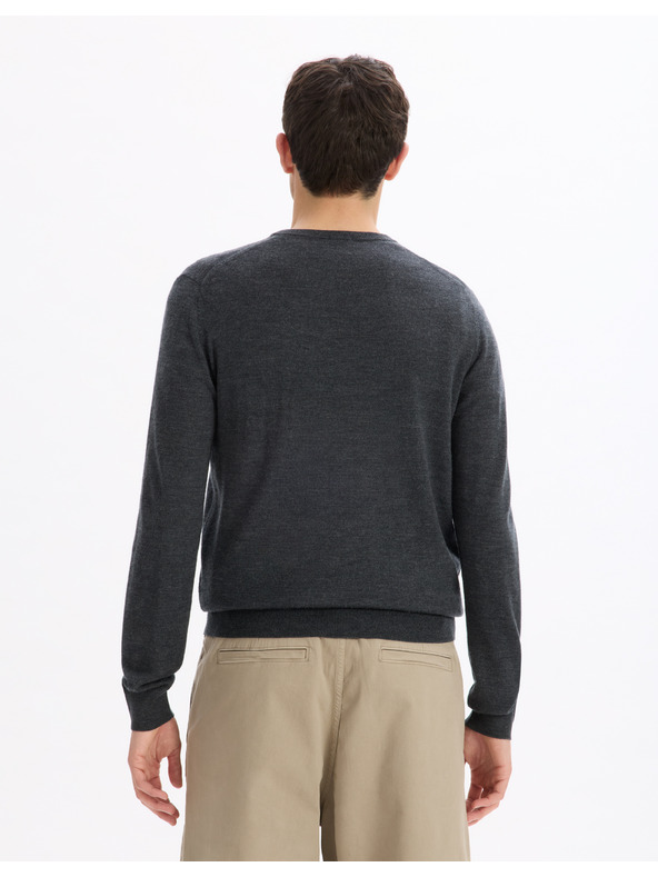 Celio Dunkelgrauer Herren-Wollpullover Celio Semeriv