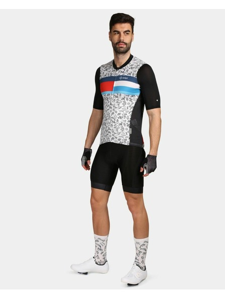 Kilpi Schwarz-weiß gemustertes Herren-Sport-T-Shirt Kilpi RIVAL