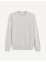 Celio Hellgrauer Herren-Basic-Pullover Celio