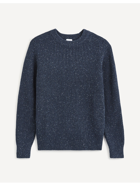 Celio Dunkelblauer gestromter Herren Pullover Celio