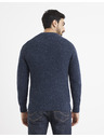 Celio Dunkelblauer gestromter Herren Pullover Celio