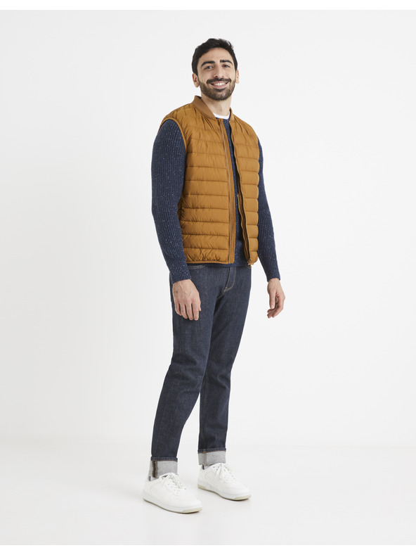 Celio Dunkelblauer gestromter Herren Pullover Celio
