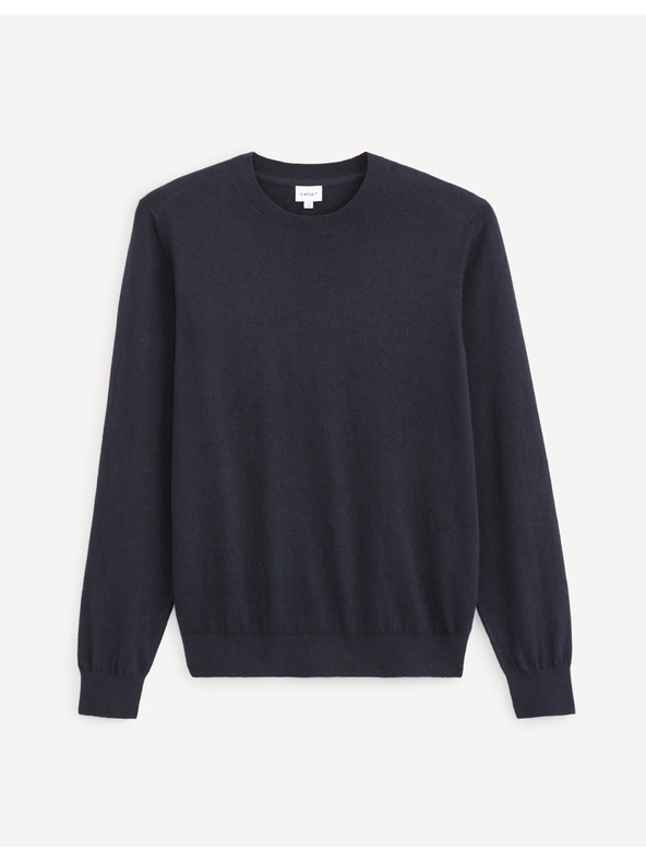 Celio Dunkelblauer Herren-Basic-Pullover Celio