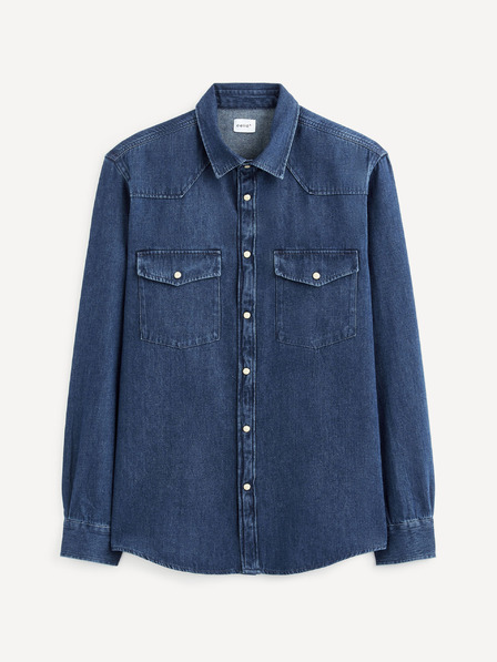 Celio Dunkelblaues Hemd Celio Sarevient