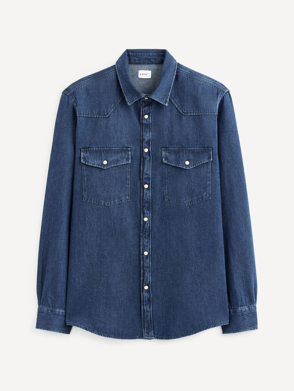 Celio Dunkelblaues Hemd Celio Sarevient