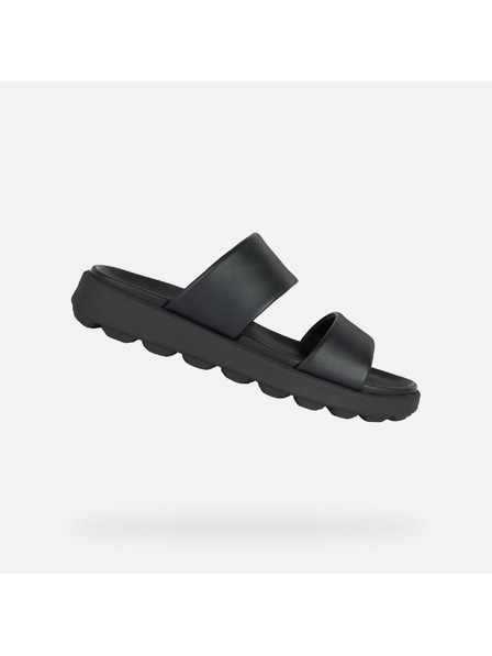 Geox Schwarz Herren Leder Geox Spherica Hausschuhe