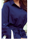 numoco Hemdblusenkleid mit Knöpfen - dunkelblau Numoco