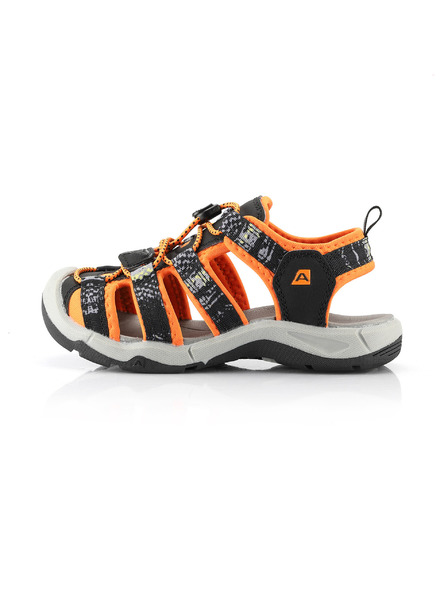 ALPINE PRO Orange-schwarze Kinder-Sommersandalen ALPINE PRO GASTER