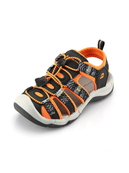 ALPINE PRO Orange-schwarze Kinder-Sommersandalen ALPINE PRO GASTER