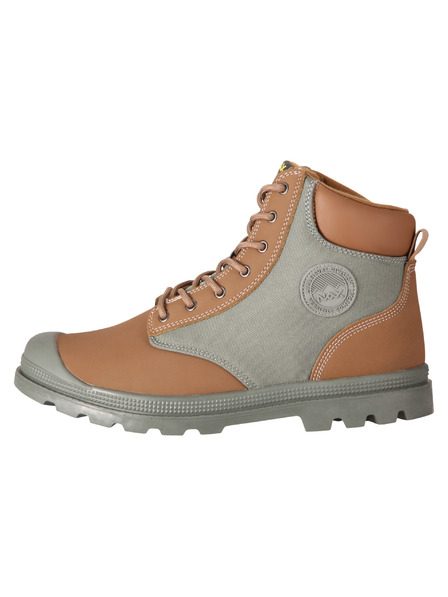 NAX Braune und graue Herren-Winterstiefeletten NAX Ganic