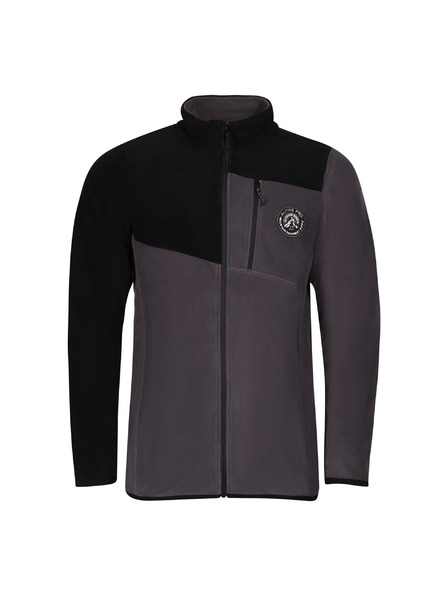 ALPINE PRO Schwarzer Herren-Fleece-Kapuzenpullover ALPINE PRO GRES