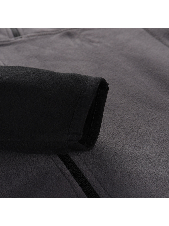 ALPINE PRO Schwarzer Herren-Fleece-Kapuzenpullover ALPINE PRO GRES