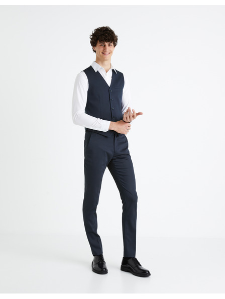 Celio Dunkelblaue Anzugsweste Celio Rugidiamond