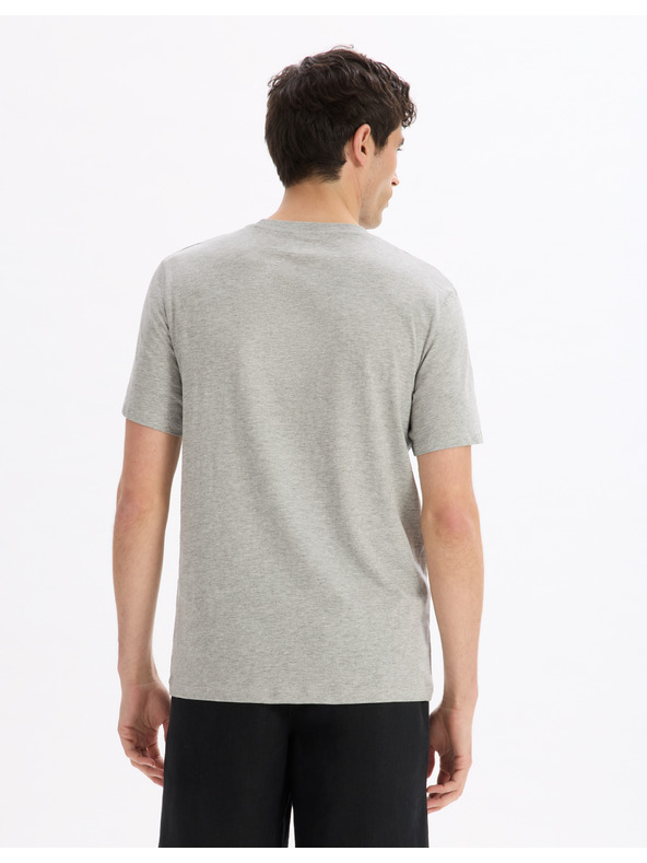 Celio Hellgraues Basic-Shirt Celio Tebase