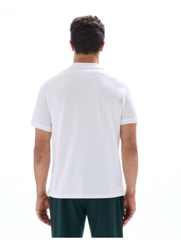 Celio Weißes Herrenpolohemd Celio