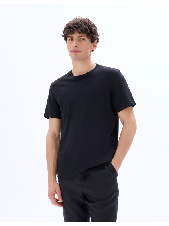 Celio Schwarzes Basic-T-Shirt Celio Tebase