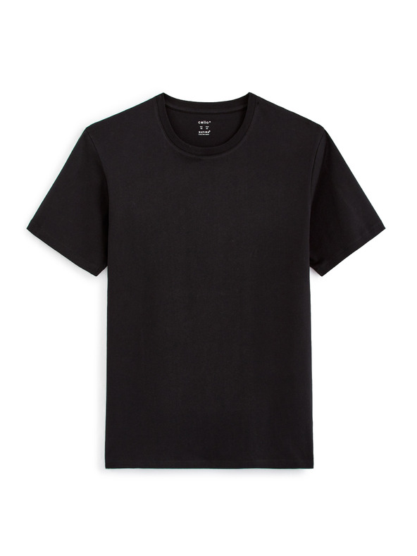 Celio Schwarzes Basic-T-Shirt Celio Tebase