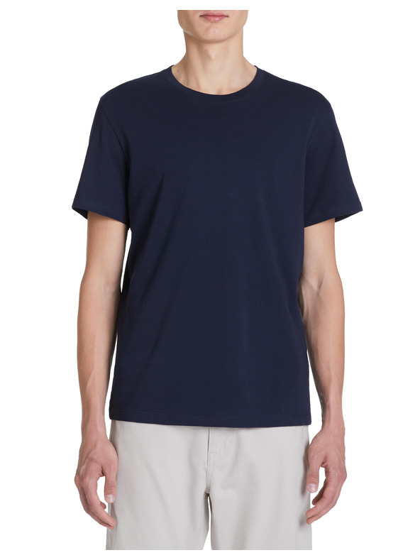 Celio Dunkelblaues Basic-T-Shirt Celio Tebase