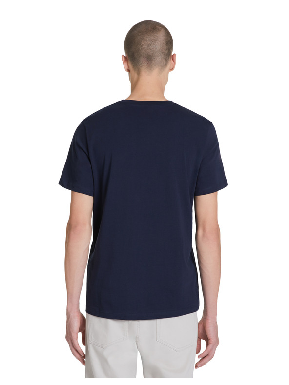 Celio Dunkelblaues Basic-T-Shirt Celio Tebase