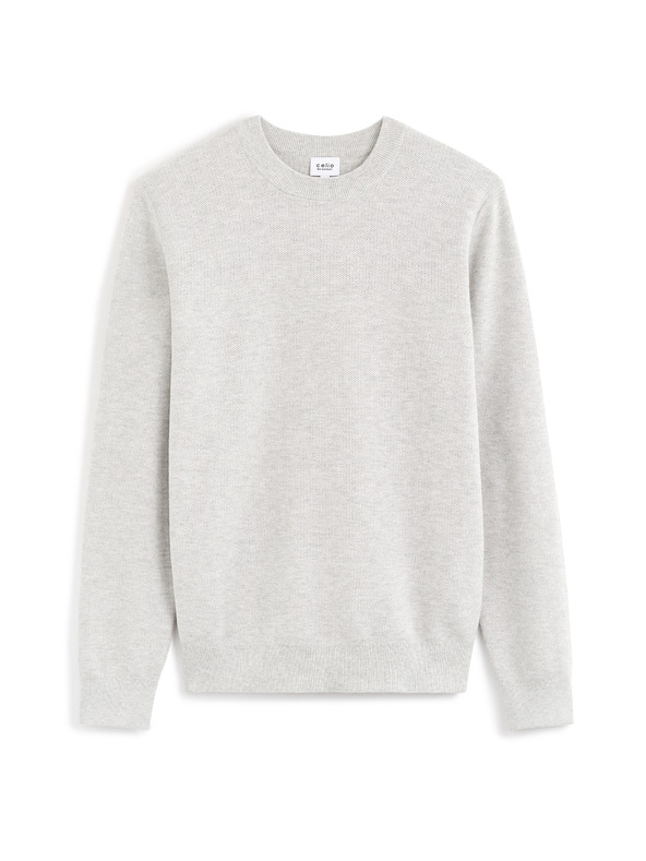 Celio Hellgrauer Herrenpullover Celio Bepic
