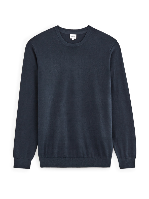 Celio Dunkelblauer Herrenpullover Celio Decoton