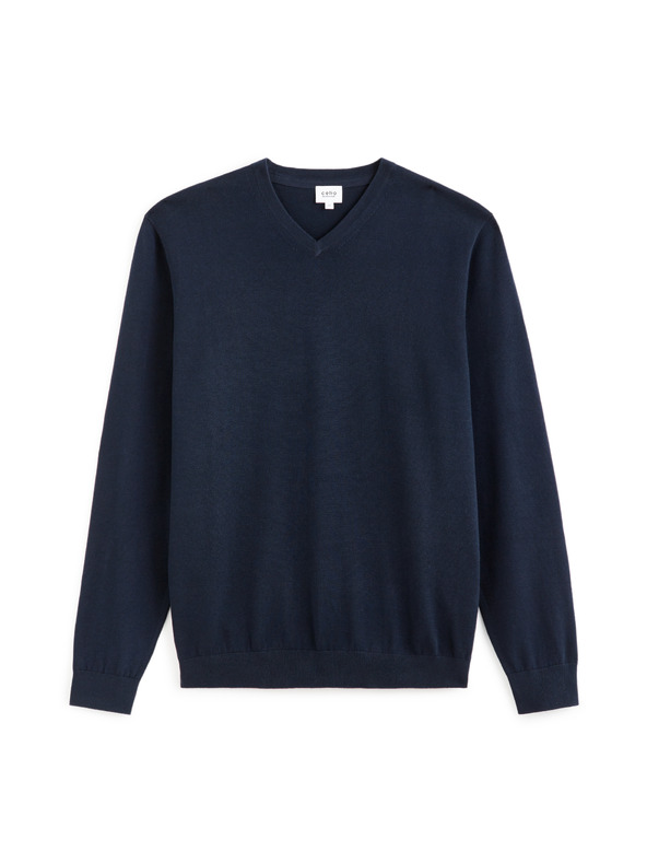 Celio Dunkelblauer Herren-Basic-Pullover Celio Decotonv
