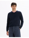 Celio Dunkelblauer Herren-Basic-Pullover Celio Decotonv