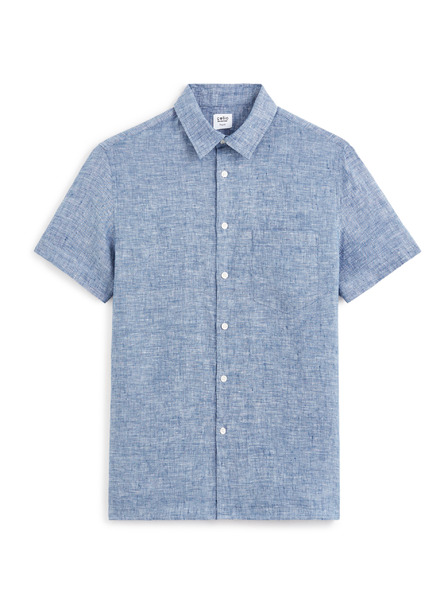 Celio Blaues Herren-Leinenhemd Celio Damralin
