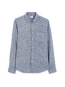 Celio Blaues Herren-Leinenhemd Celio Daflix