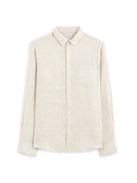 Celio Cremefarbenes Herren-Leinenhemd Celio Daflix