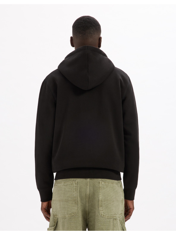 Celio Schwarzer Herren-Basic-Kapuzenpullover Celio Fethree