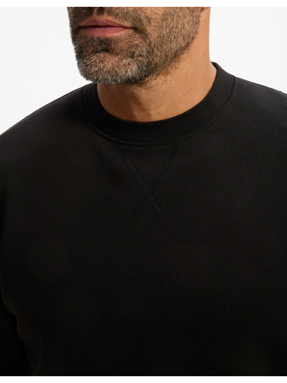 Celio Schwarzer Herren-Kapuzenpulli Basic Celio Feseven