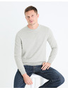 Celio Hellgrauer Herren-Basic-Pullover Celio Decoton