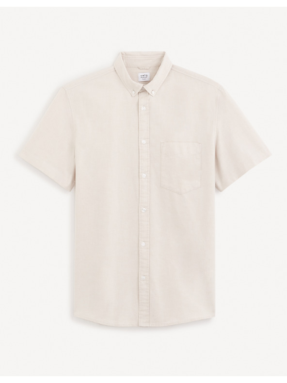 Celio Beige Herrenhemd regulär Celio Daxfordmc