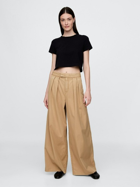 GAP High Rise Plissierte Wide-Leg Khakihose aus Twill GAP