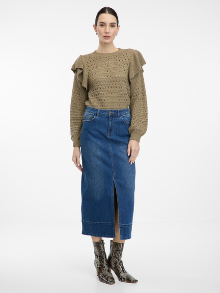 Orsay Dunkelblauer Maxirock aus Denim Damen ORSAY